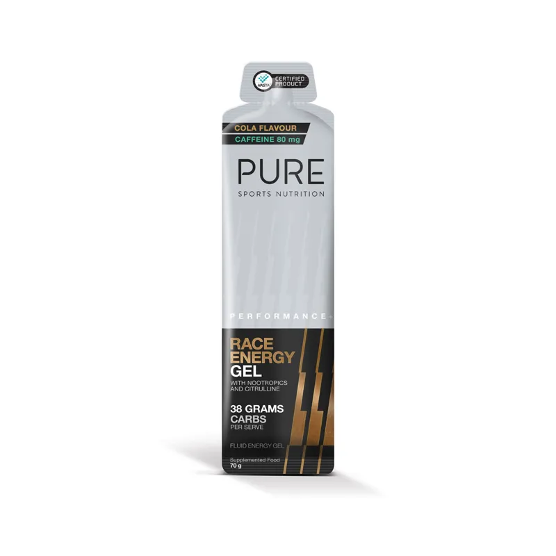 PURE Performance Plus Race Energy Gel Cola + Caffeine 70g